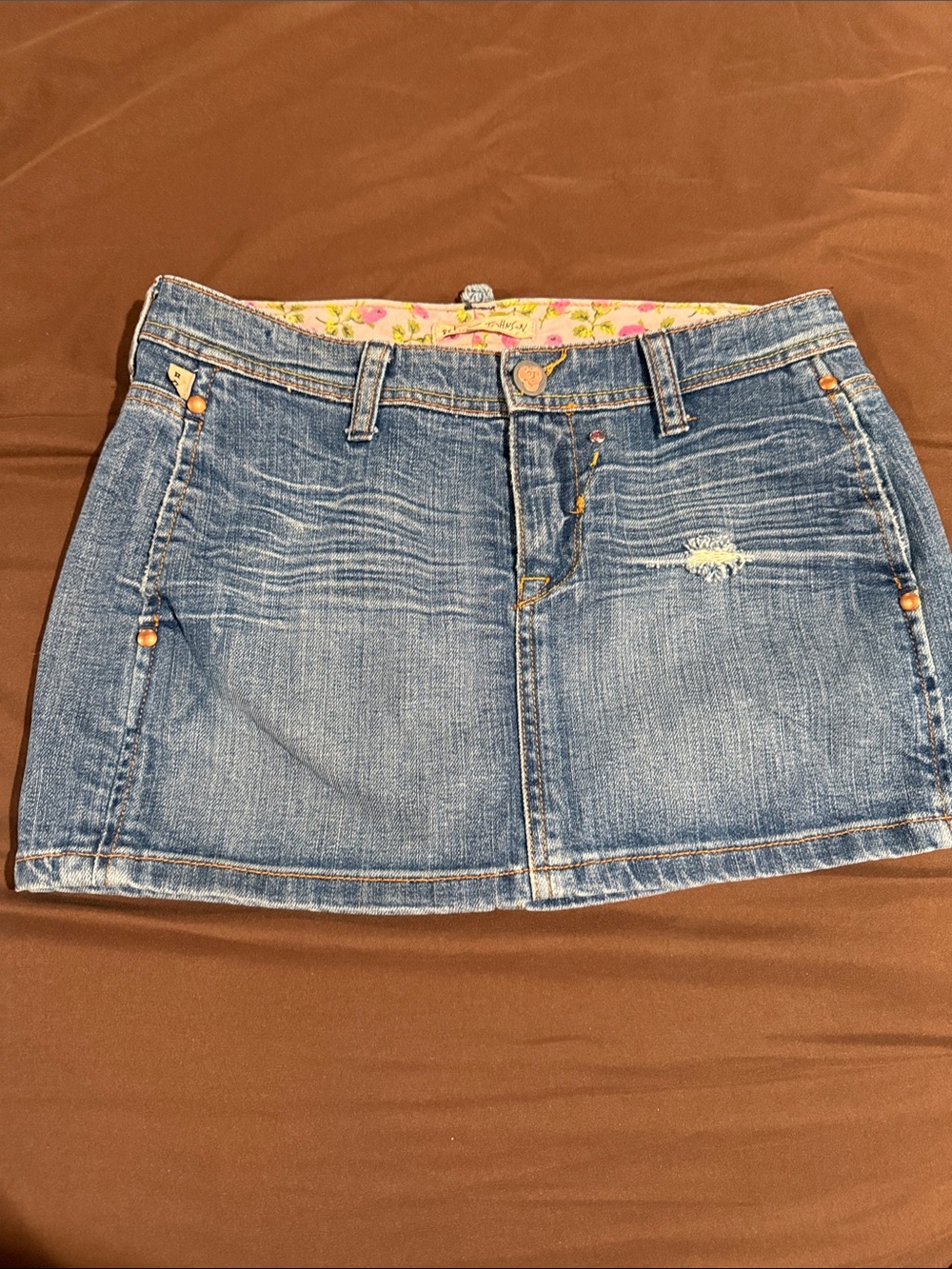Betsey Johnson Light Blue Denim Mini Skirt